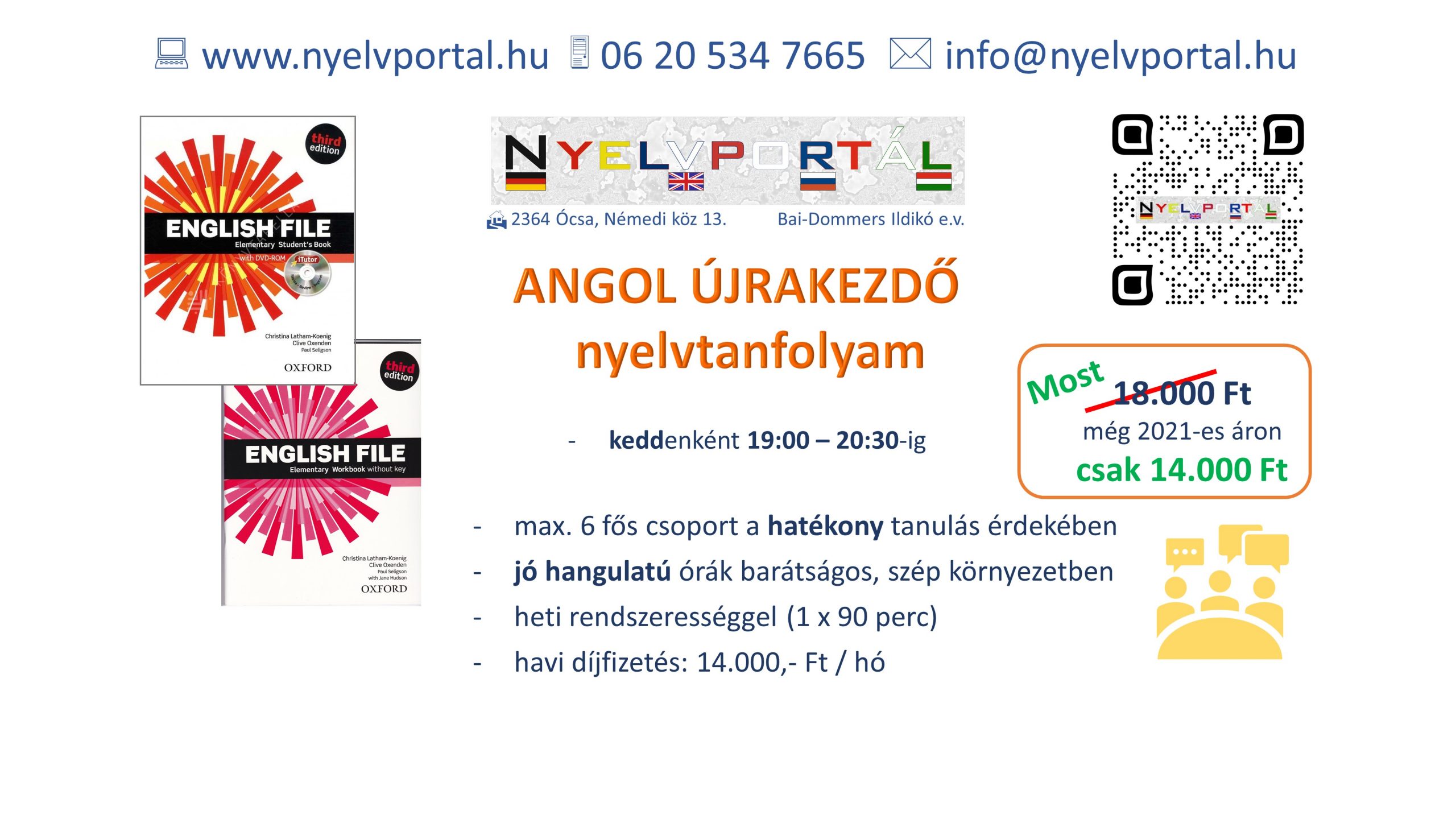 Angol újrakezdő tanfolyam